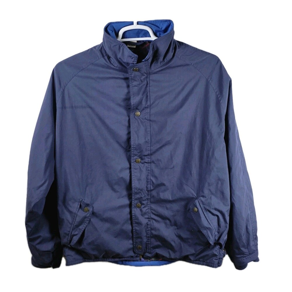 Wilson Golf Jacket Mens Large Blue Full‎ Zip Long Sleeve Windbreaker